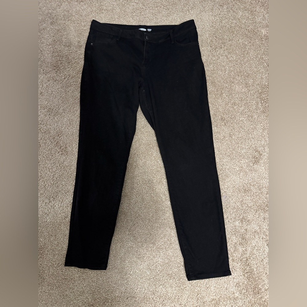 Old Navy Rockstar Super Skinny Black Jeans Size 18 Long